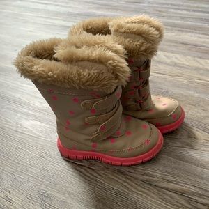 GAP thinsulate beige winter boots size 8